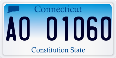 CT license plate AO01060