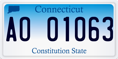 CT license plate AO01063