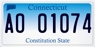 CT license plate AO01074