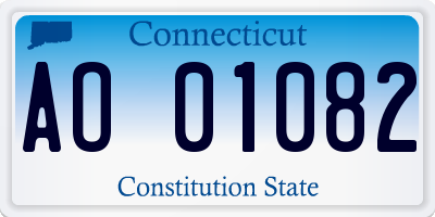 CT license plate AO01082