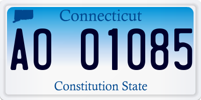CT license plate AO01085