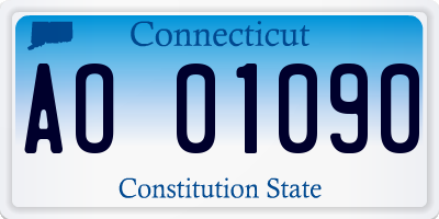 CT license plate AO01090