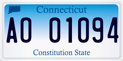 CT license plate AO01094