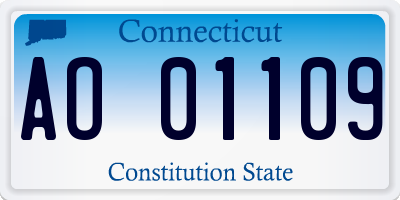 CT license plate AO01109
