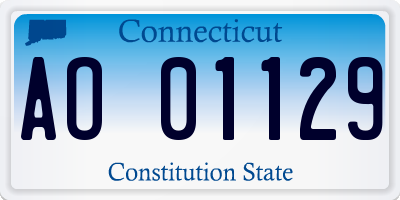 CT license plate AO01129