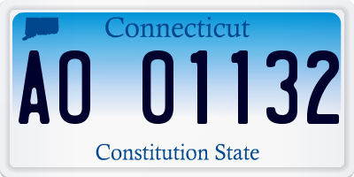 CT license plate AO01132