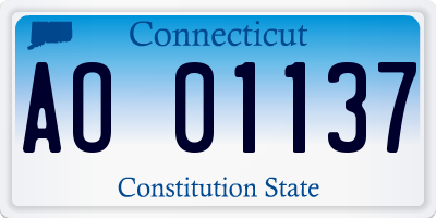 CT license plate AO01137