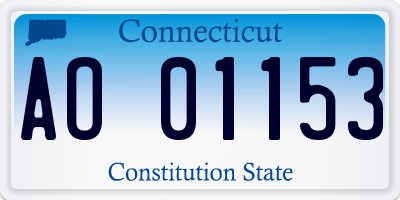 CT license plate AO01153