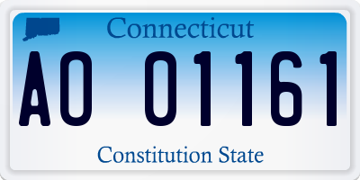 CT license plate AO01161
