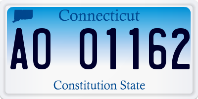 CT license plate AO01162