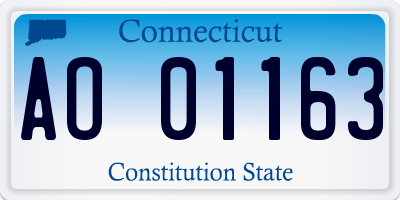 CT license plate AO01163