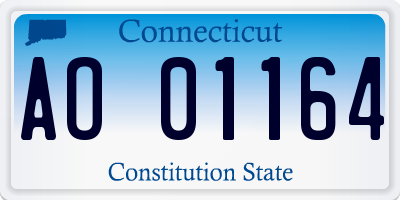 CT license plate AO01164
