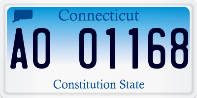 CT license plate AO01168