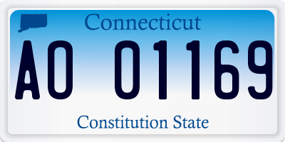 CT license plate AO01169