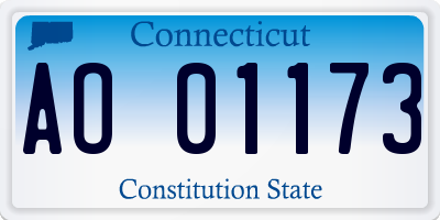 CT license plate AO01173