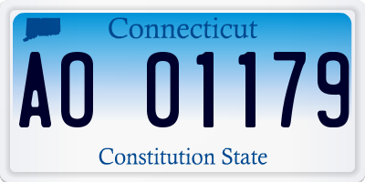 CT license plate AO01179
