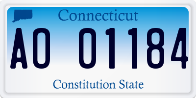 CT license plate AO01184