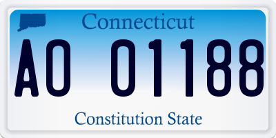 CT license plate AO01188