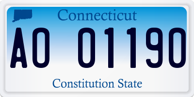 CT license plate AO01190
