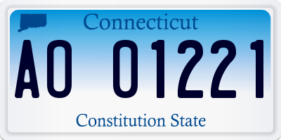 CT license plate AO01221