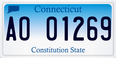 CT license plate AO01269