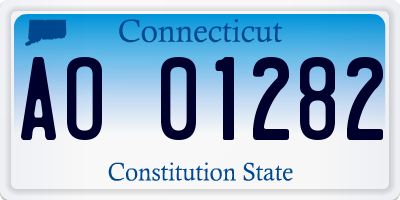 CT license plate AO01282