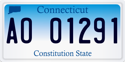 CT license plate AO01291