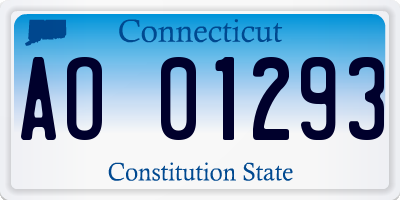 CT license plate AO01293