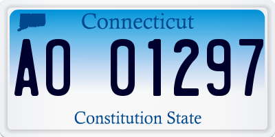 CT license plate AO01297