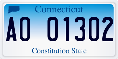 CT license plate AO01302
