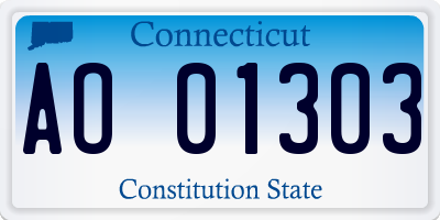 CT license plate AO01303