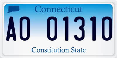 CT license plate AO01310