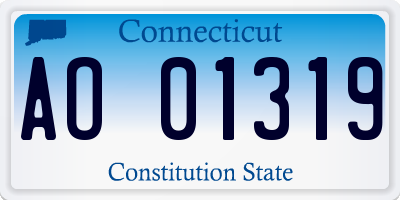 CT license plate AO01319