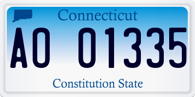 CT license plate AO01335