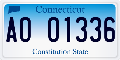 CT license plate AO01336