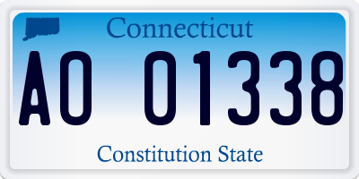 CT license plate AO01338