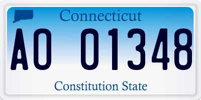 CT license plate AO01348