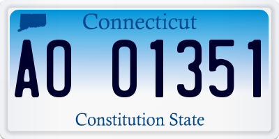 CT license plate AO01351