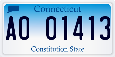 CT license plate AO01413