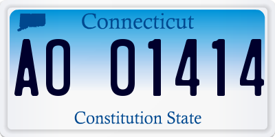 CT license plate AO01414
