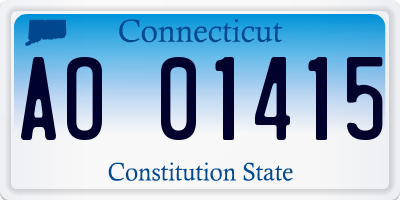 CT license plate AO01415