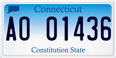 CT license plate AO01436