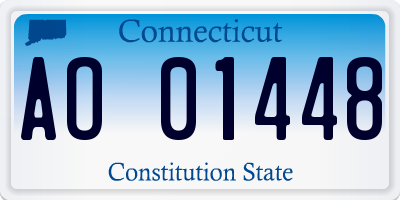 CT license plate AO01448