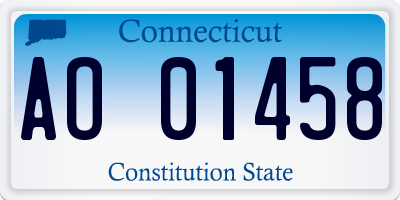 CT license plate AO01458