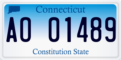 CT license plate AO01489