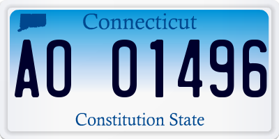 CT license plate AO01496