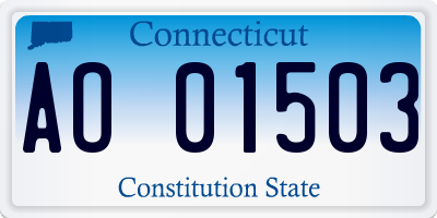 CT license plate AO01503