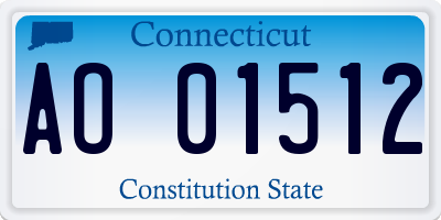 CT license plate AO01512
