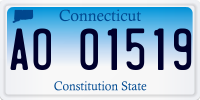 CT license plate AO01519