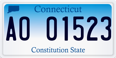 CT license plate AO01523